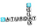 3D Relax Saturday Crossword Royalty Free Stock Photo