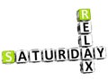 3D Relax Saturday Crossword Royalty Free Stock Photo