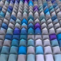 3d relief in with bluish pyramids aligned Royalty Free Stock Photo