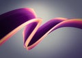 3D render abstract background. Colorful twisted shapes in motion. Computer generated digital art. Royalty Free Stock Photo