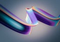 3D render abstract background. Colorful twisted shapes in motion. Computer generated digital art.
