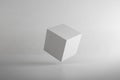 3d render of abstract background with concrete cube