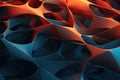 3d render of abstract background with geometric shapes in red and blue colors, Modern digital abstract 3D background. Can be used