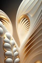 3d render, abstract background, golden and white, computer generated images