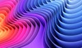 3D render abstract background of smooth lines of spline gradient multicolor waves with dof