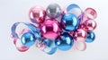 3d render of abstract background with spheres in blue and pink colors Royalty Free Stock Photo