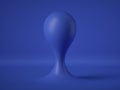 3d render, abstract blue background, minimal design, clean style. Blue paint drop isolated object.