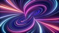 3d render, abstract cosmic background, ultra violet neon rays, glowing lines, cyber network, speed of light, space and time twist