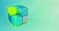 abstract 3D background, colored abstract cube forme Royalty Free Stock Photo
