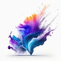 3d render, abstract fluid background with colorful splashes and drops Generative AI Generative AI Royalty Free Stock Photo