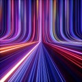 3d render, abstract futuristic neon background, ultra violet rays, speed of light, glowing lines-