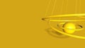 3d render abstract Halos on yellow background Royalty Free Stock Photo