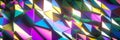 3d render, abstract holographic geometric background, colorful panoramic wallpaper, iridescent mosaic tile. Royalty Free Stock Photo