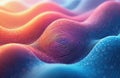 3D render abstract illustration fingerprint. Smooth lines, spline gradient multicolor waves. Computer tech, sensor, security Royalty Free Stock Photo