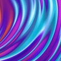 3d render, abstract liquid iridescent background, pink blue wavy texture, petrol surface, ripples, ultraviolet holographic foil. Royalty Free Stock Photo