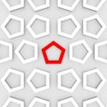 3d Render of an Abstract Pentagonal Background