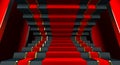 abstract red stairway background Royalty Free Stock Photo