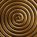 3d render, abstract spiral background with shiny golden snake skin texture. Royalty Free Stock Photo