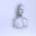 Abstract voxel human face