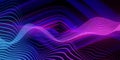 3d render,abstract wave technology background with colorful light . colorful fantastic background with curvy shape glowing