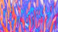 3d render, abstract wavy liquid background, rainbow lava, sunset water, ultraviolet holographic foil, petrol surface, Royalty Free Stock Photo