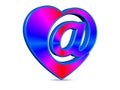 3D Render Abstraction Heart e-mail Sumbol Royalty Free Stock Photo