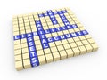 3d render of accounting concept crossword Royalty Free Stock Photo
