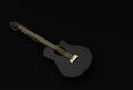 3D Render Acoustic Guitar on Black background 3d illustration Design