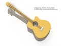 3D Render Acoustic Guitar Pen Tool Created Clipping Path Included in JPEG Easy to Composite Royalty Free Stock Photo