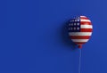 3D Render American Patriotic Balloons in Traditional Colors. 4th of July USA Independence Day Concept