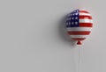 3D Render American Patriotic Balloons in Traditional Colors. 4th of July USA Independence Day Concept