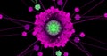 3d render animation of symmetrical multicolor poly star poly shape with struts