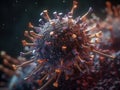 3D Render of Antibody Defending Against Virus