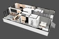 3d render of apartment plan Royalty Free Stock Photo