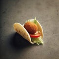 3D Render of Arabic Cuisine Breakfast Meal, Falafel