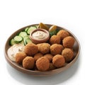 3D Render of Arabic Cusine Breakfast Meal, Falafel