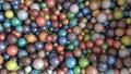 Assorted colored spheres