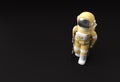 3D Render Astronaut Disabled Using Crutches To Walk 3D Illustration Design