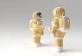 3d Render Astronaut Hand Shake Gesture 3d illustration Design