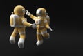 3d Render Astronaut Jumping in action 3d illustration Design