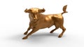 3D render - award trophy in shape of a bull