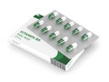 3d render of B9 folic acid pills ob blister