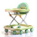 3D render baby walker icon isolated on white background Royalty Free Stock Photo
