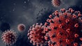 3D render bacteria virus, 3d render microbe.  New concept for coronavirus and its spread Royalty Free Stock Photo