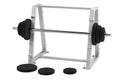 3d render of barbell stand Royalty Free Stock Photo