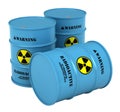 Barrels with radioactive substance Royalty Free Stock Photo