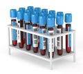 3d render of Basic Metabolic Panel blood tubes