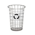 Recycling. Trash can. 3D render garbage basket