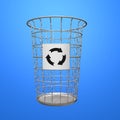 3D render of a basket of garbage from rods Royalty Free Stock Photo