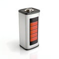 Battery icon 3D render isolated on white background Royalty Free Stock Photo